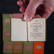 Load image into Gallery viewer, Infant&#39;s Library. Marshall, John. Circa 1800. 16 volumes. Complete with original sycamore bookcase.
