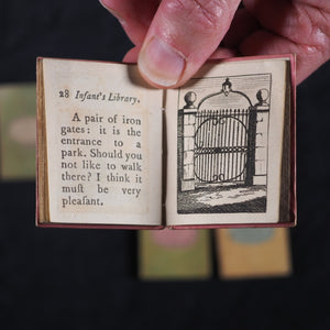 Infant's Library. Marshall, John. Circa 1800. 16 volumes. Complete with original sycamore bookcase.