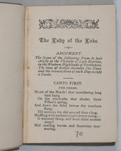 Load image into Gallery viewer, Scott, Sir Walter. Lady Of The Lake. Bryce, David &amp; Son. Glasgow. Circa 1885. Dainty Little Library series.
