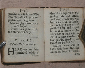 Boreman, Thomas. Curiosities in the Tower of London. Volume 2 [of 2]. Boreman, Tho[mas], the Bookseller near the two giants in Guildhall. London. 1741.
