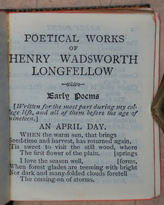 Longfellow, Henry Wadsworth. Poetical works of Longfellow, Henry Wadsworth. Eyre & Spottiswoode (Bible Warehouse), London. Circa 1905.