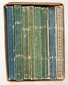 Miniature library of classical literature. Kaspar van Baerle, George Buchanan, Jacob Cats, Joannes Nicolai Secundus, John Owen, Helius Eobanus Hessus, & Marco Girolamo Vida. Carl Poppo Fröbel. Rudophopoli [Rudolstadt].1820.