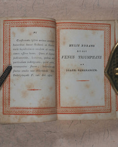 Miniature library of classical literature. Kaspar van Baerle, George Buchanan, Jacob Cats, Joannes Nicolai Secundus, John Owen, Helius Eobanus Hessus, & Marco Girolamo Vida. Carl Poppo Fröbel. Rudophopoli [Rudolstadt].1820.