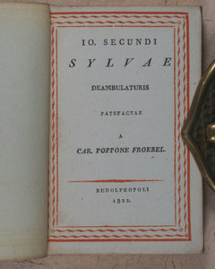 Miniature library of classical literature. Kaspar van Baerle, George Buchanan, Jacob Cats, Joannes Nicolai Secundus, John Owen, Helius Eobanus Hessus, & Marco Girolamo Vida. Carl Poppo Fröbel. Rudophopoli [Rudolstadt].1820.