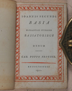 Miniature library of classical literature. Kaspar van Baerle, George Buchanan, Jacob Cats, Joannes Nicolai Secundus, John Owen, Helius Eobanus Hessus, & Marco Girolamo Vida. Carl Poppo Fröbel. Rudophopoli [Rudolstadt].1820.