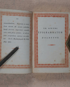 Miniature library of classical literature. Kaspar van Baerle, George Buchanan, Jacob Cats, Joannes Nicolai Secundus, John Owen, Helius Eobanus Hessus, & Marco Girolamo Vida. Carl Poppo Fröbel. Rudophopoli [Rudolstadt].1820.