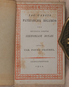 Miniature library of classical literature. Kaspar van Baerle, George Buchanan, Jacob Cats, Joannes Nicolai Secundus, John Owen, Helius Eobanus Hessus, & Marco Girolamo Vida. Carl Poppo Fröbel. Rudophopoli [Rudolstadt].1820.