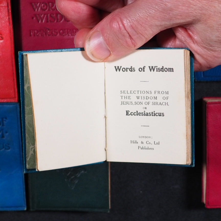 Jesus son of Sirach. Words of Wisdom. Selections from the Wisdom of Jesus, Son of Sirach, or Ecclesiasticus. Hills & Co. Ye St. Luke's Press. London. Circa 1909.