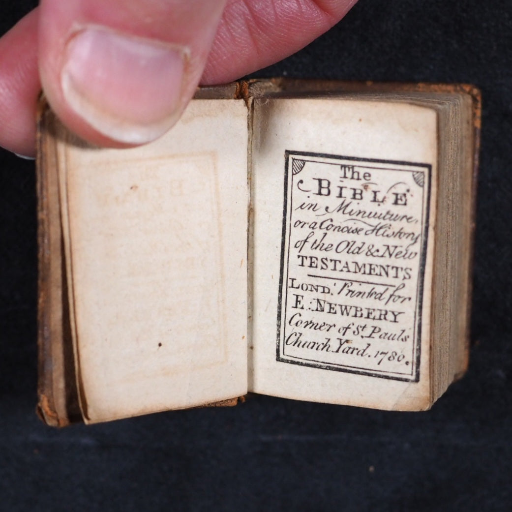 Bible in minuiture [sic] or a concise history of Old & new Testaments Bible in minuiture or a concise history of Old & new Testaments.  1780.