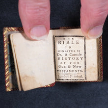 Load image into Gallery viewer, Bible in Miniature; or, a concise history of the Old &amp; New Testaments. London printed [London]. 1795.
