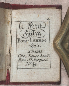 Petit Lutin Pour L'Anée 1825, Le. Janet, Chez Louis. Rue St. Jacques No. 59. Paris. [1824].