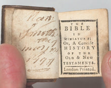 Load image into Gallery viewer, Bible in Miniature; or ,a concise history of the Old &amp; New Testaments. London printed. Circa 1795.
