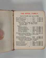 Load image into Gallery viewer, Royal Pocket Diary and Engagement Book for 1905 with short readings from the poets for every day. Eyre and Spottiswoode (Bible Warehouse) Ltd., 33 Paternoster Row, E.C., London. [1904].
