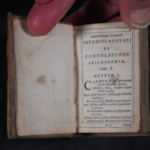 Boethius, Anicius Malius. De Consolatione Philosophiae Libri V. Caesius, G. J. Amsterdam. 1625.
