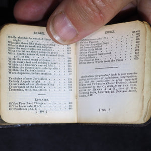 Hymns, Ancient & Modern for use in the Services of the Church. Complete edition. Clowes & Sons Limited, William. Stamford St. and Great Windmill St. Publishing Office 23, Cockspur St. London. [1900]. Silver plaque.