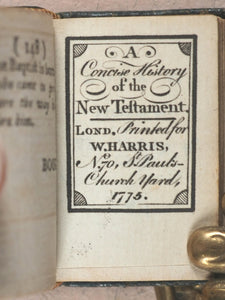 Bible in Miniature or a Concise History of the Old & New Testaments. Harris, W. London. 1775.