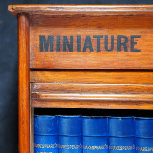 Miniature Library of The Poets. [in Oak Case with rolling tambour front shutter] Works of Shakespeare, and Poems of Burns, Byron, Longfellow, Milton, Scott, Sheridan & Goldsmith. Kent & Co., W. Paternoster Row, London. 1884-90