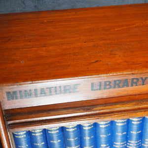 Miniature Library of The Poets. [in Oak Case with rolling tambour front shutter] Works of Shakespeare, and Poems of Burns, Byron, Longfellow, Milton, Scott, Sheridan & Goldsmith. Kent & Co., W. Paternoster Row, London. 1884-90