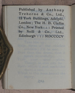 Shakespeare, William. Selection of Plays. W.P. Nimmo, Hay and Mitchell, Southwark Street. S.W. Partridge and Co. Old Bailey. Samppson, Low, Marston and Co. Ltd. Anthony Traherne & Co. Ltd. Adelphi. [London]. 1905-45.