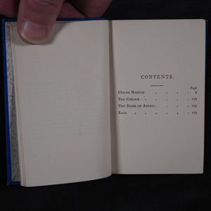 Miniature Library of The Poets. [in Oak Case with rolling tambour front shutter] Works of Shakespeare, and Poems of Burns, Byron, Longfellow, Milton, Scott, Sheridan & Goldsmith. Kent & Co., W. Paternoster Row, London. 1884-90