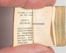 Load image into Gallery viewer, Bryce, David &amp; Son. Glasgow. Advertising. Smallest English Dictionary in the World. Dixon's Crucibles promotional edition. Glasgow. Circa 1900.
