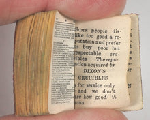 Load image into Gallery viewer, Bryce, David &amp; Son. Glasgow. Advertising. Smallest English Dictionary in the World. Dixon's Crucibles promotional edition. Glasgow. Circa 1900.
