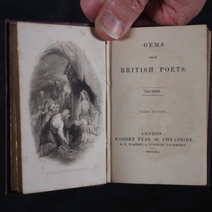 Gems from the Poets. Tyas, Robert. 50 Cheapside : H.T. Warren, 8, Finsbury, London. 1840-1. Complete 6 volume set in original bookcase.