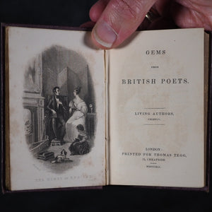 Gems from the Poets. Tyas, Robert. 50 Cheapside : H.T. Warren, 8, Finsbury, London. 1840-1. Complete 6 volume set in original bookcase.