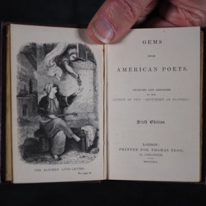 Gems from the Poets. Tyas, Robert. 50 Cheapside : H.T. Warren, 8, Finsbury, London. 1840-1. Complete 6 volume set in original bookcase.