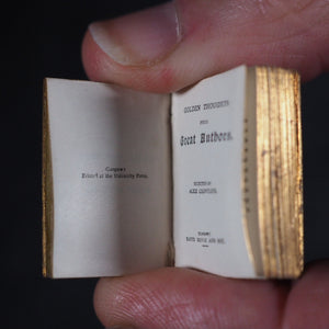 Crowther, Alice. Golden Thoughts from great authors. Bryce, David & Son. Glasgow. Circa 1895. Mauchline edition in original tartan box.