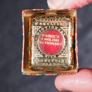 Smallest English Dictionary in the World. Comprising besides the ordinary and newest words in the language, short explanations of a large number of scientific, philosophical, literary & technical terms. David Bryce & Son. Glasgow. 1894. Boxed mauchline.