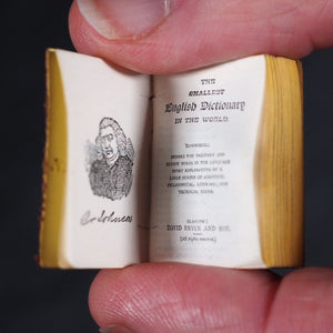 Smallest English Dictionary in the World. Comprising besides the ordinary and newest words in the language, short explanations of a large number of scientific, philosophical, literary & technical terms. David Bryce & Son. Glasgow. 1894. Boxed mauchline.