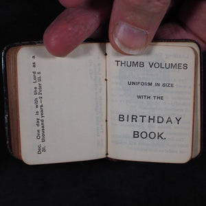 Thumb Birthday Text Book of short verses from the bible. Bryce, David & Son Glasgow. 1894.