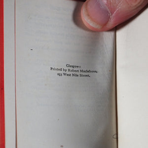 Scott, Sir Walter. Poetical Works Bryce, David & Son. Glasgow. Scott's Works in Six Volumes. Circa 1890. Printed by Robert Maclehose, 153 West Nile Street, Glasgow.