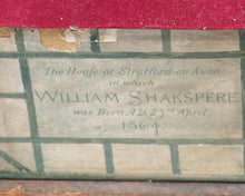 Load image into Gallery viewer, Shakespeare's House. Ulster Stationery Company. Containing Illustrated Pocket Shakespeare. Bryce, David &amp; Son. Glasgow. 1886.
