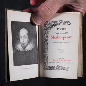 Shakespeare, William. Pocket Portrait Shakespeare. Complete with glossary. Bryce, David & Sons. Glasgow. Circa 1899.