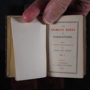 Shakespeare, William. Dramatic Works of William Shakespeare, with illustrations on steel and wood. Chidley, I.J. 123 Aldersgate Street. London. 1843.