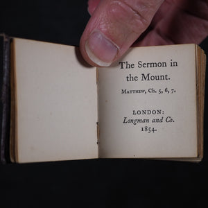 Sermon in [sic] the Mount. Matthew, Ch. 5,6,7. Longman and co. London. 1854.