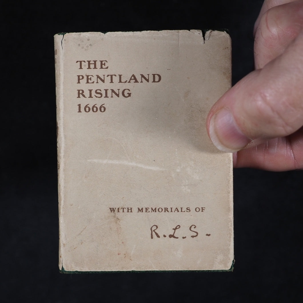 Stevenson, Robert Louis. Pentland Rising: A page of history. 1666. With Memorials of Robert Louis Stevenson. Bryce, David & Son. Glasgow. Circa 1905.