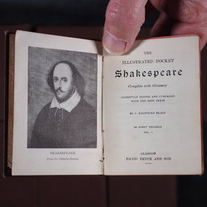 Shakespeare, William. Illustrated Pocket Shakespeare. Bryce, David & Son. Glasgow. 1886.