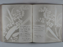 Load image into Gallery viewer, Mid-Victorian Album or Commonplace Book. Pressed flowers, frenware art, poetry, signed and dated inscriptions. 1878.
