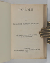 Load image into Gallery viewer, Poems by Elizabeth Barrett Browning. Smith, Elder, and Co. London. 1887. &gt;&gt;beautiful binding&lt;&lt;
