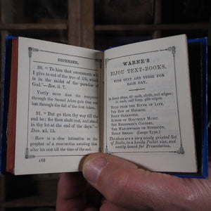 Rills from the river of life : the Christian's closet book : containing a text of scripture and a brief commentary for every day in the year. >>MINIATURE BOOK<<. Publication Date: 1872 CONDITION: VERY GOOD
