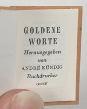 Load image into Gallery viewer, Goldene Worte. Kundig, Andrée. Genève. 1957.
