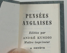 Load image into Gallery viewer, Pensées Anglaises. Kundig, Andrée. Genève. 1956.
