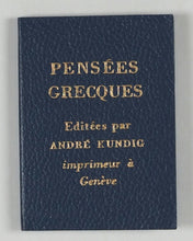 Load image into Gallery viewer, Pensées Grecques. Kundig, Andrée. Genève. 1970.
