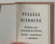 Load image into Gallery viewer, Pensées Hindoues. Kundig, Andrée. Genève. 1960.
