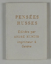Load image into Gallery viewer, Pensées Russes. Kundig, Andrée. Genève. 1960.
