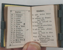 Load image into Gallery viewer, Miniatur-Kalender für das Jahr 1877 mit Versen Von Carl Faust. Fünster Jahrgang. Reges, B. [Johann Andreas Benjamin]. Frankfurt. [1876].
