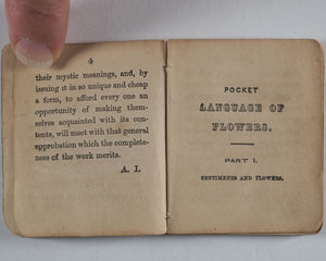 Ivery, Miss Ann. Pocket Language of Flowers. Published by Ewins, S.D. London. Undated. Circa 1858.